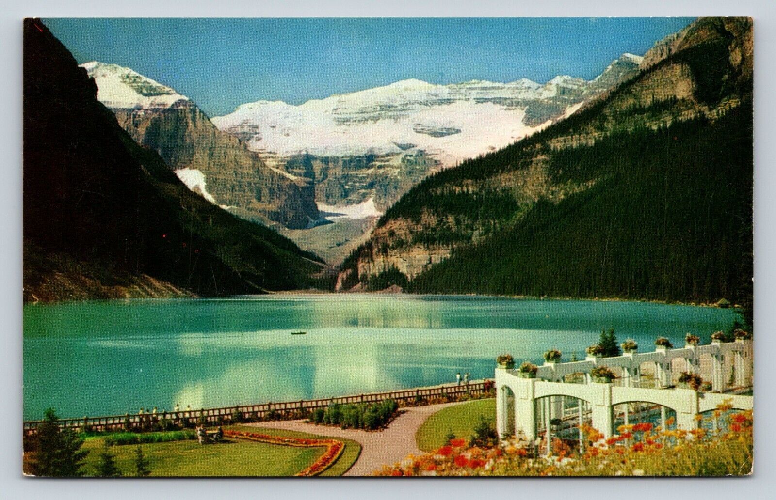 Lake Louise, Mount Lefroy, Victoria Glacier ~ Canadian Rockies ~VINTAGE Postcard