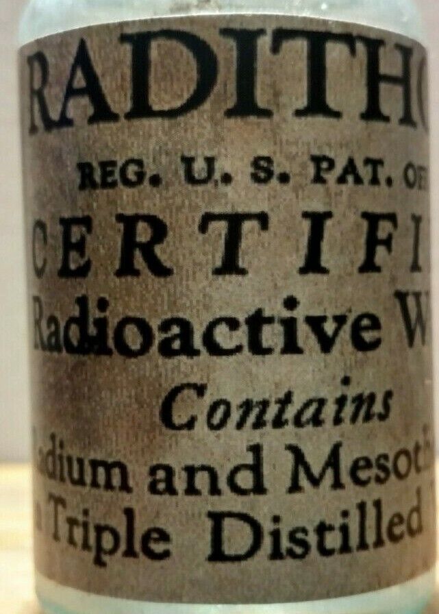 Vintage Medicine Hand Crafted Bottle, Radithor (Radio Active Water) (EMPTY,COPY)