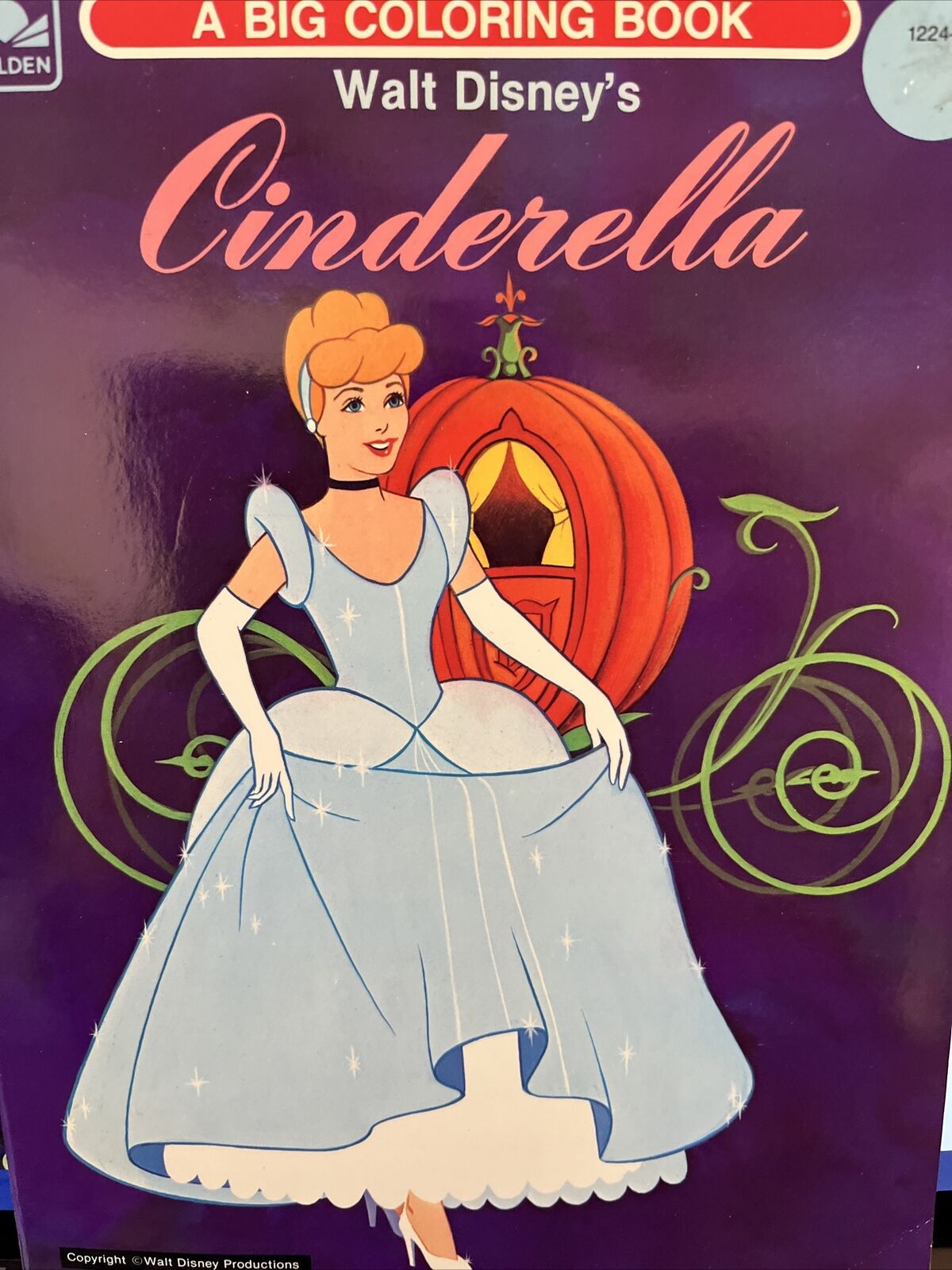 Vintage Gloden Books Walt Disney\'s Classic Cinderella Coloring Book