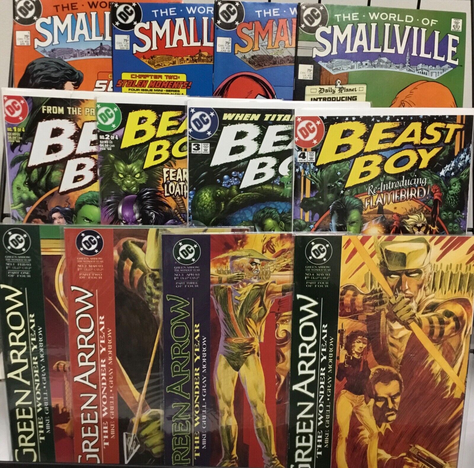 DC Comics Smallville 1-4, Beast Boy 1-4, Green Arrow 1-4