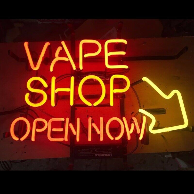 Vape Shop Open Now Bar Neon Light Sign 20
