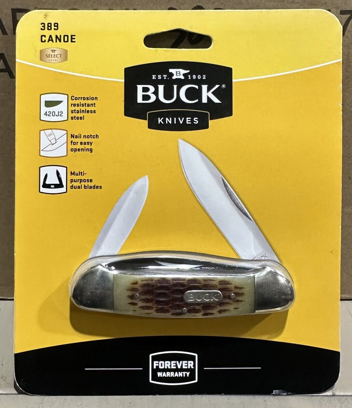 Buck Knives Canoe 389 Folding 2 Blade Pocket Knife 520J2