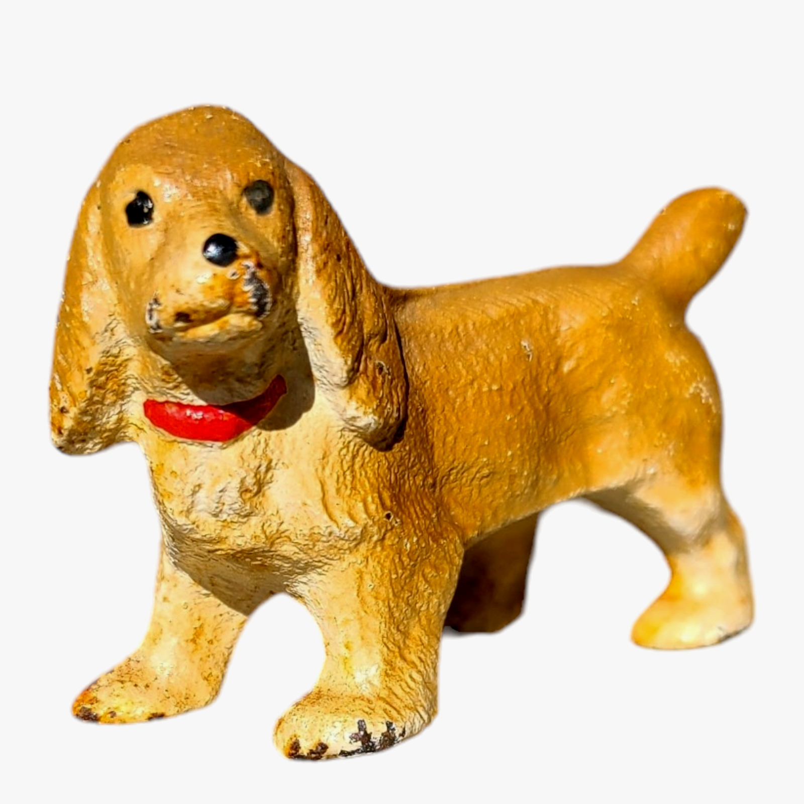 Vintage Cocker Spaniel Dog Miniature Cast Iron Figurine 2 in Hubley?