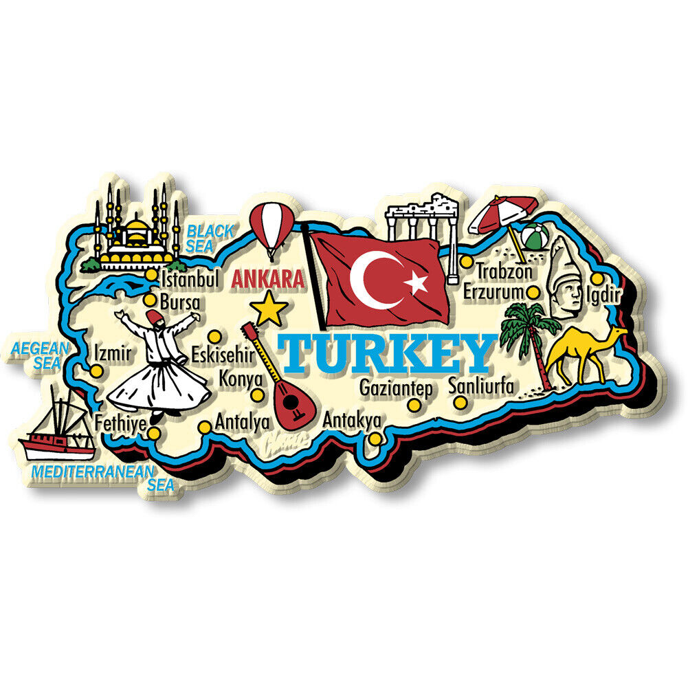 Turkey Jumbo Country Magnet by Classic Magnets
