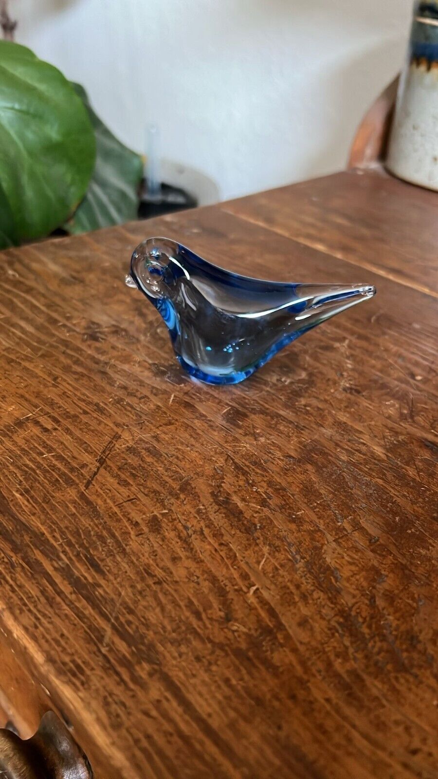 Leo Ward Bluebird of Happiness Glass Bird Figurine