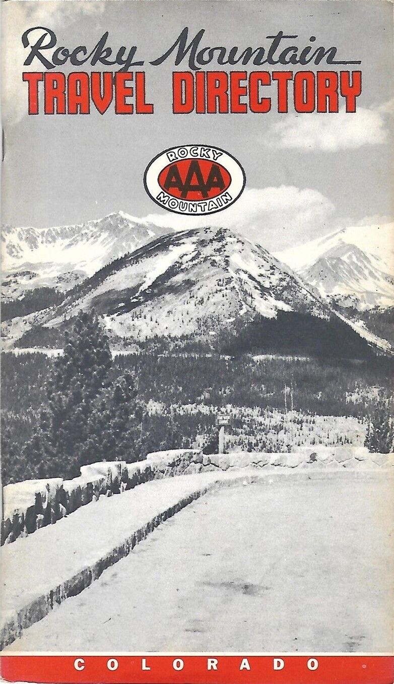 1951 ROCKY MOUNTAIN Travel Directory Colorado Springs Estes Park Loveland Cortez