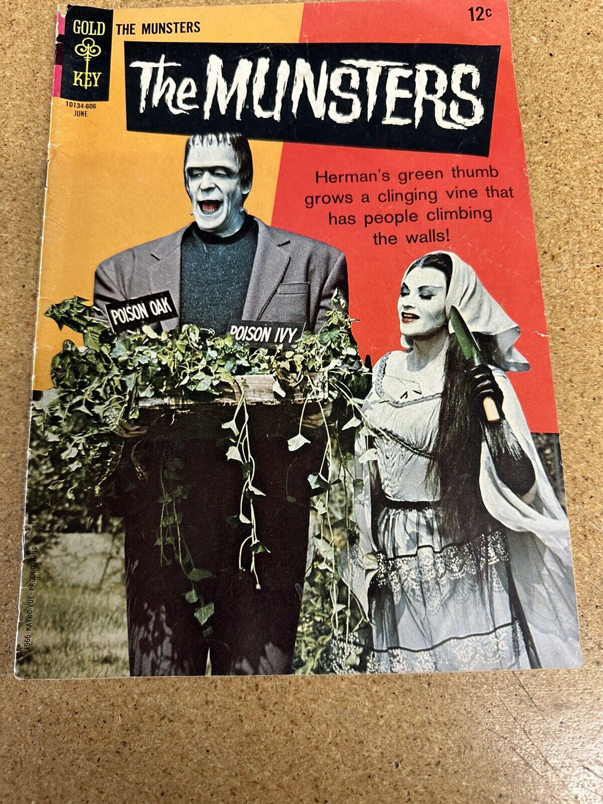 1966 Gold Key - THE MUNSTERS - Comic Book - June # 7 - Herman\'s Green Thumb
