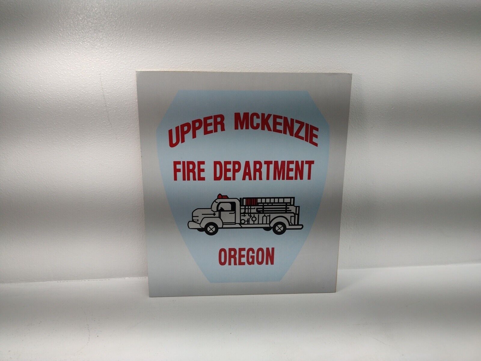Vintage Original Fire Truck Department Fighter Vinyl/Wood Sign-Decal Oregon