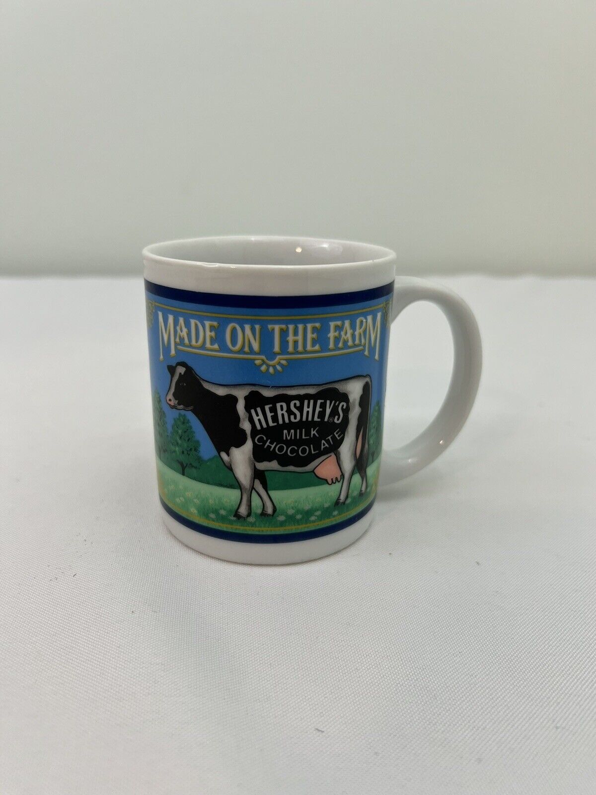 Vintage Hershey’s Milk Chocolate Cow Mug  Nostalgia 1993 Made On The Farm (F)