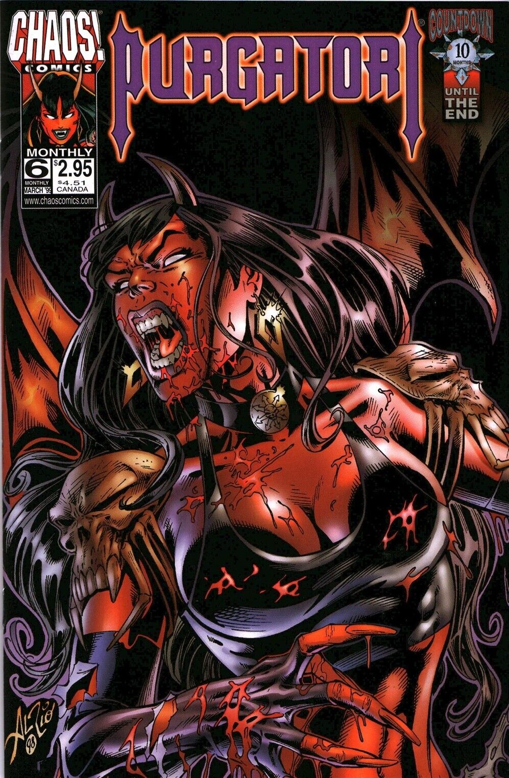 Chaos Comics Purgatori Monthly Comic Book #6 Volume 2 (1999) High Grade/Unread