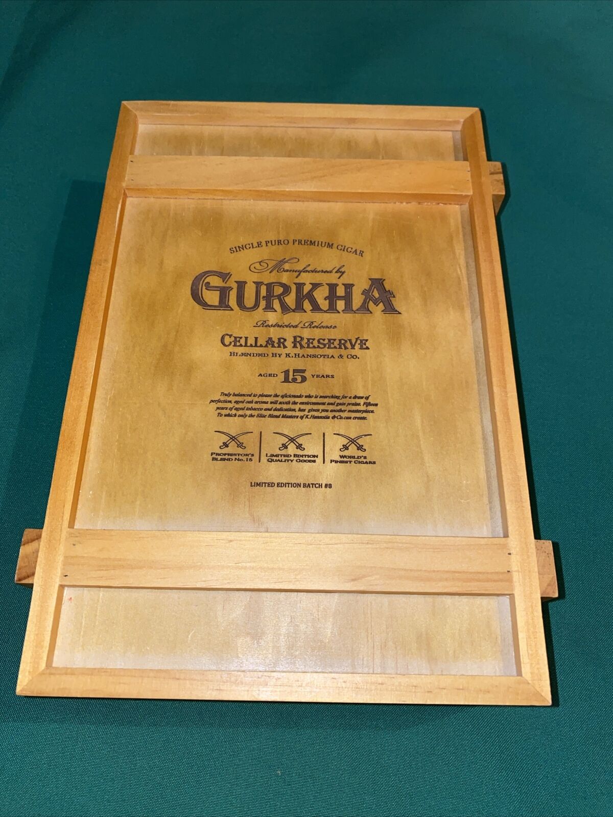 Gurkha Cellar Reserve 15 Years Empty Woden Cigar Box
