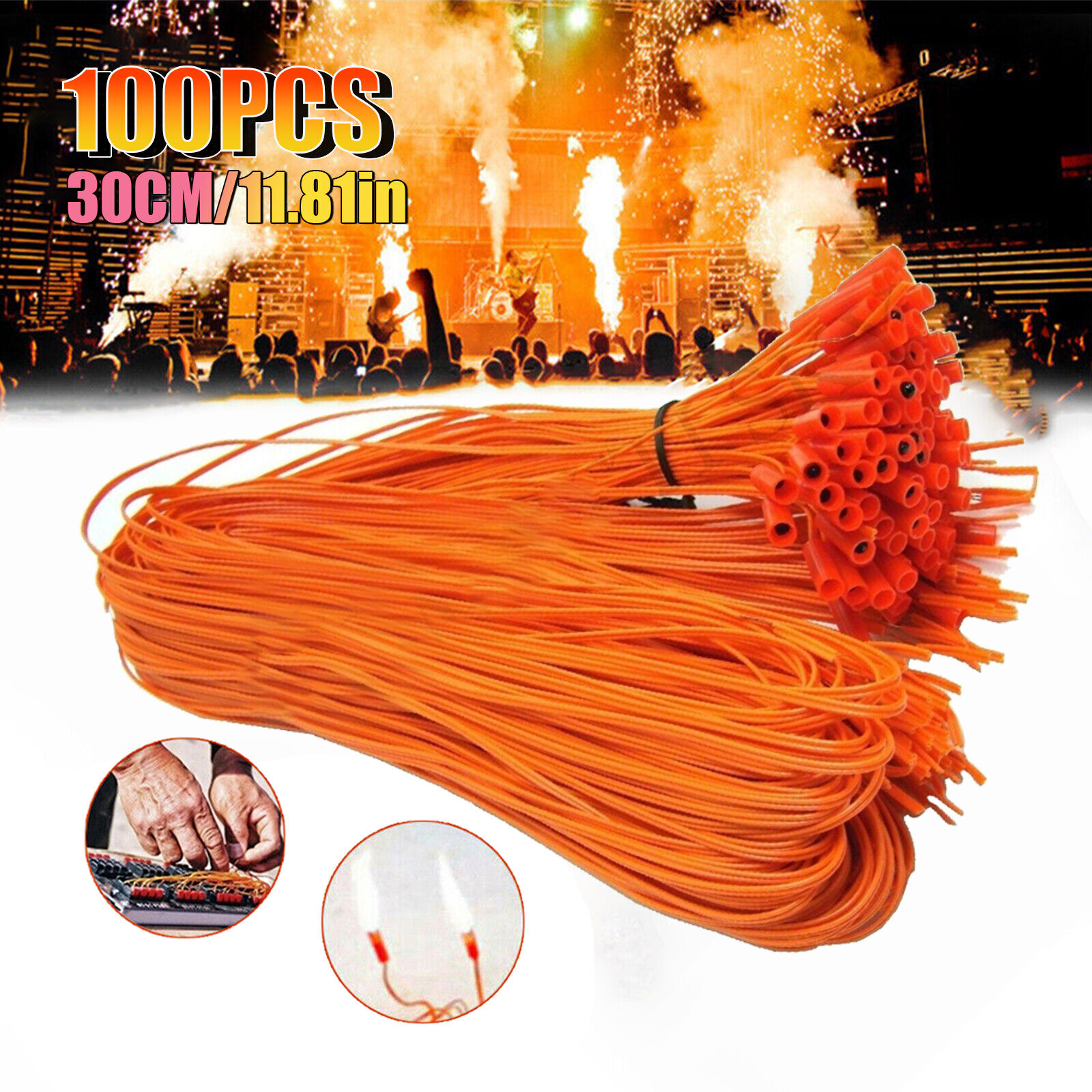 100pcs/11.81in Electric Connecting Wire for Firework Firing System Match Igniter