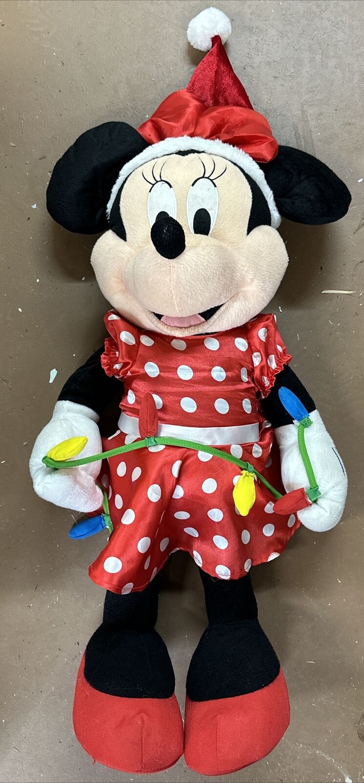 24” Gemmy  Disney Christmas Minnie Mouse Door Greeter Plush  RARE VHTF  VTG