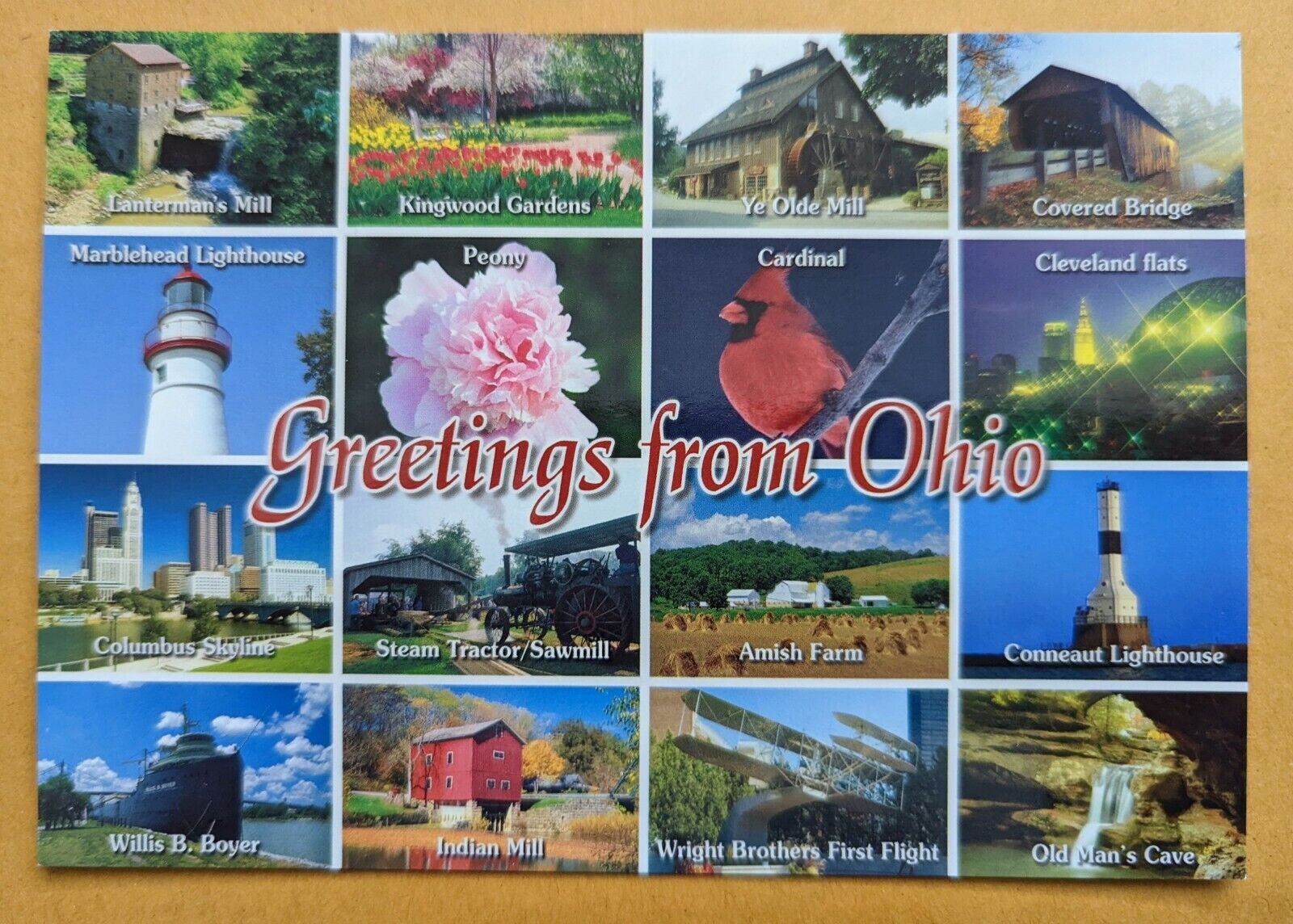 Postcard OH: Greetings from Ohio. Multiview 