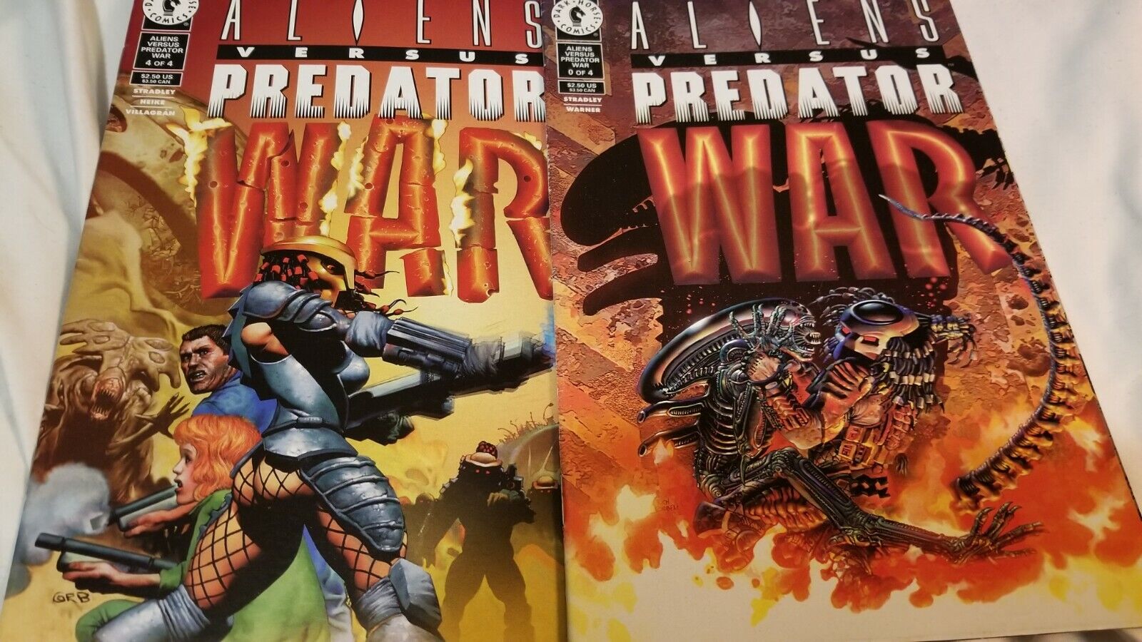 Alien Vs Predator War #0 & 4 - Dark Horse Comic Book + Predator Homeworld #2