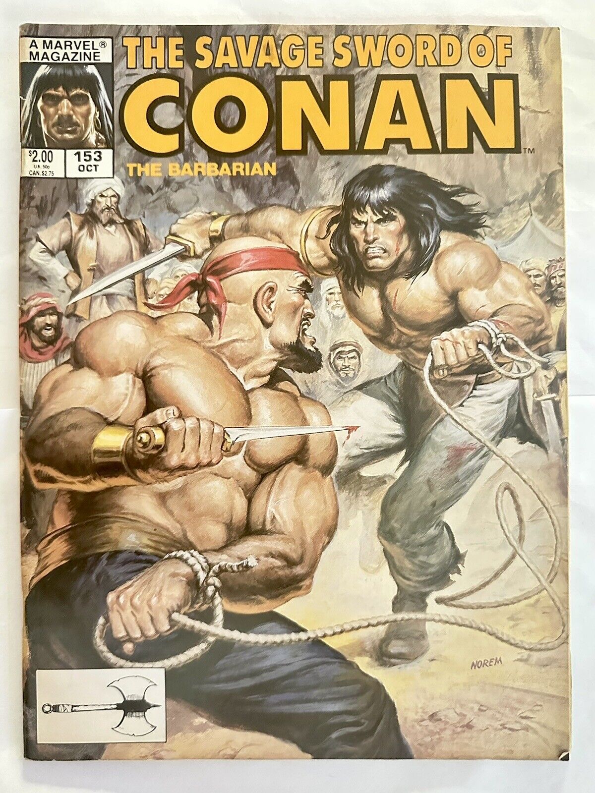 SAVAGE SWORD OF CONAN, Issue #153, (Marvel 1988), GUC Bagged & Boarded