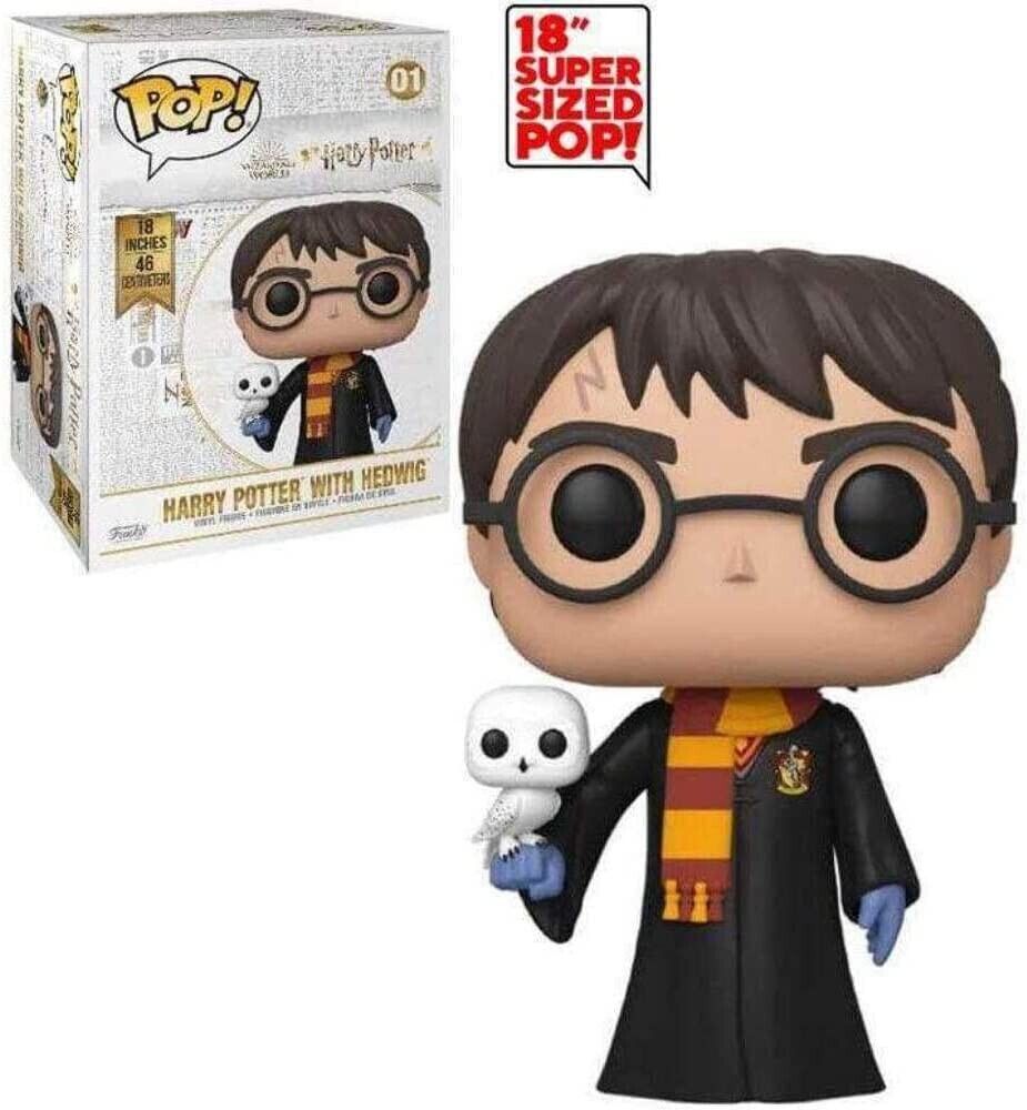 New Funko Pop 18 Inch Harry Potter with Hedwig Super Sized Pop Vinyl Figure