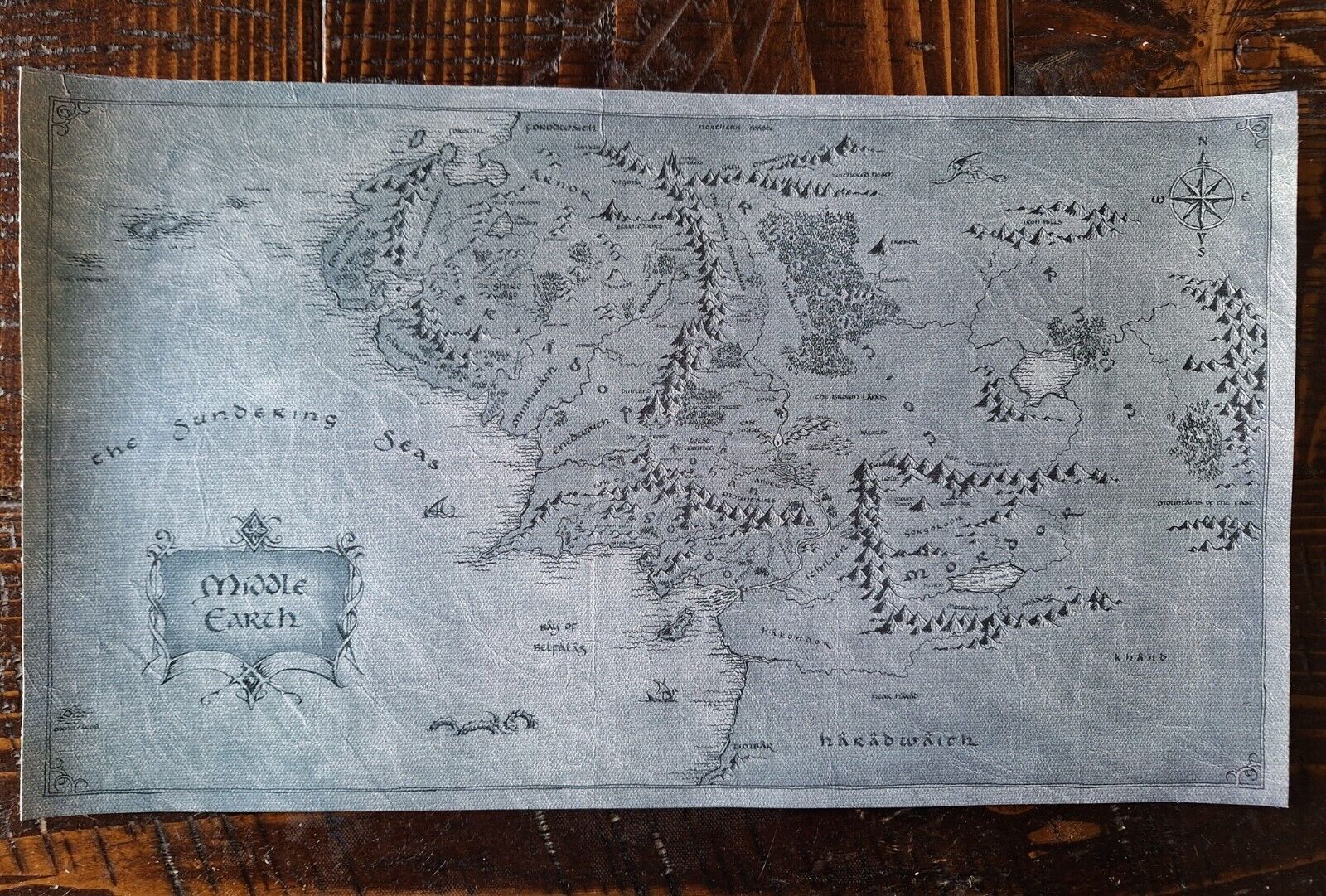 Middle Earth Map CANVAS ART PRINT Lord of the Rings Hobbit GLOSS