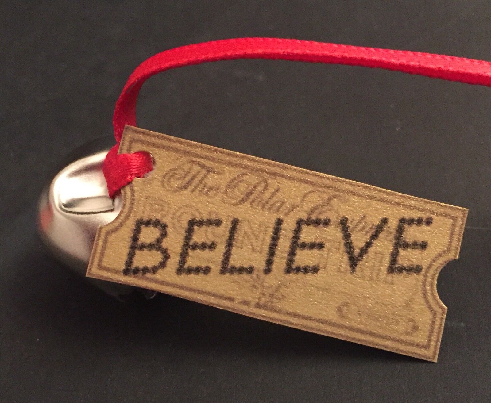 CUSTOM Christmas Ornament Inspired by The Polar Express Bell & Believe Ticket