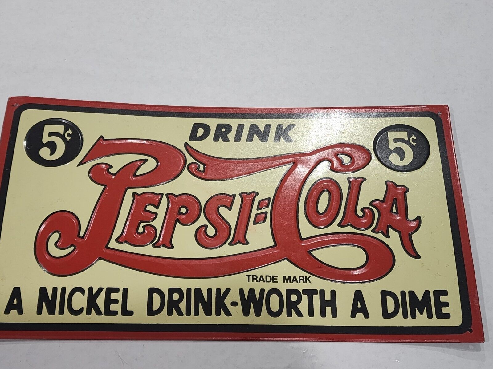 Vintage License Plate Drink Pepsi-Cola  \