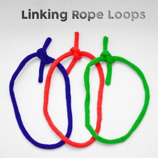 Deluxe Linking Rope Loops Gimmick Tie Untie Knots Real Stage Magic Trick (Wool)