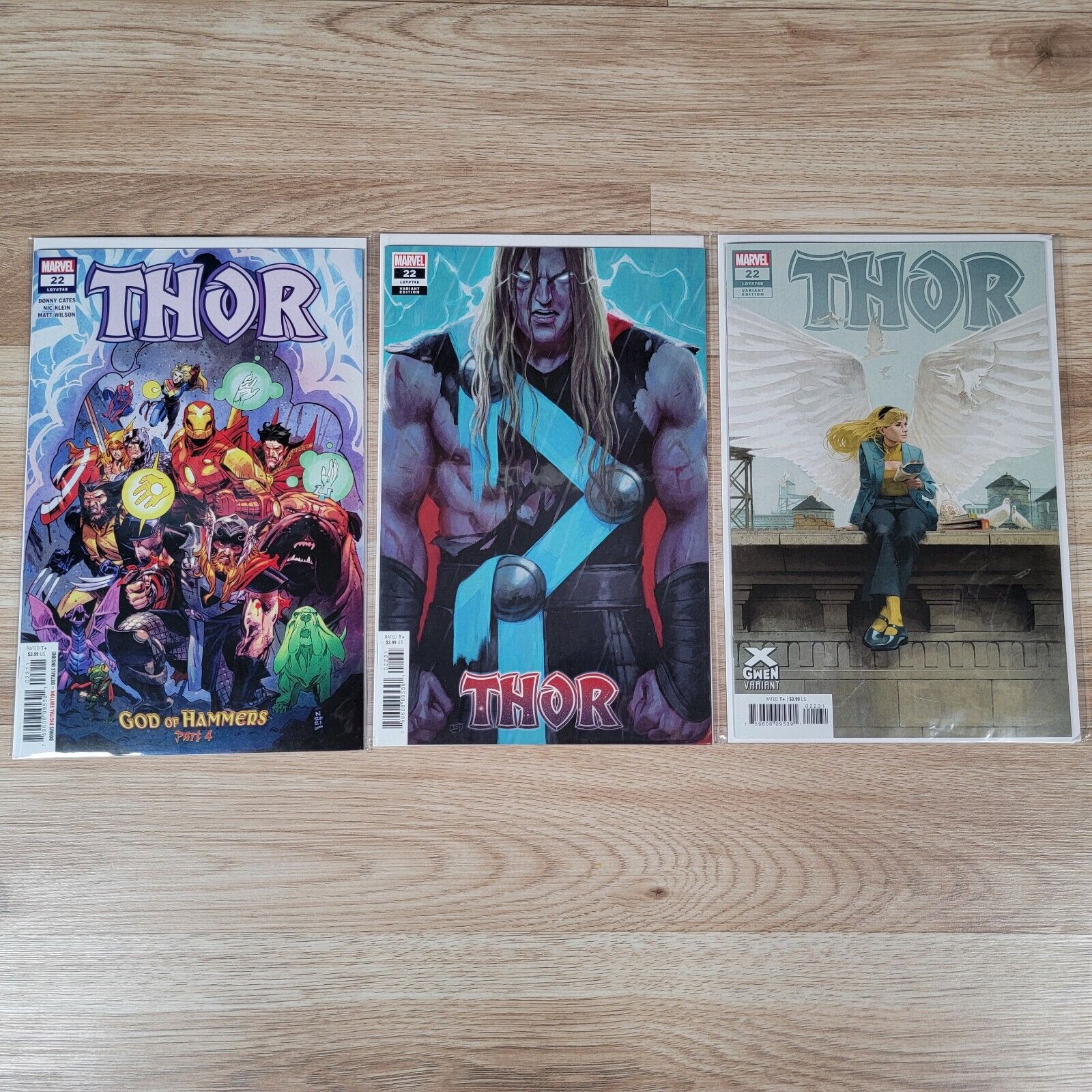 Thor #22 LGY #748 Cover A X-Gwen Variant Marvel Comics 2022 - Lot of 3