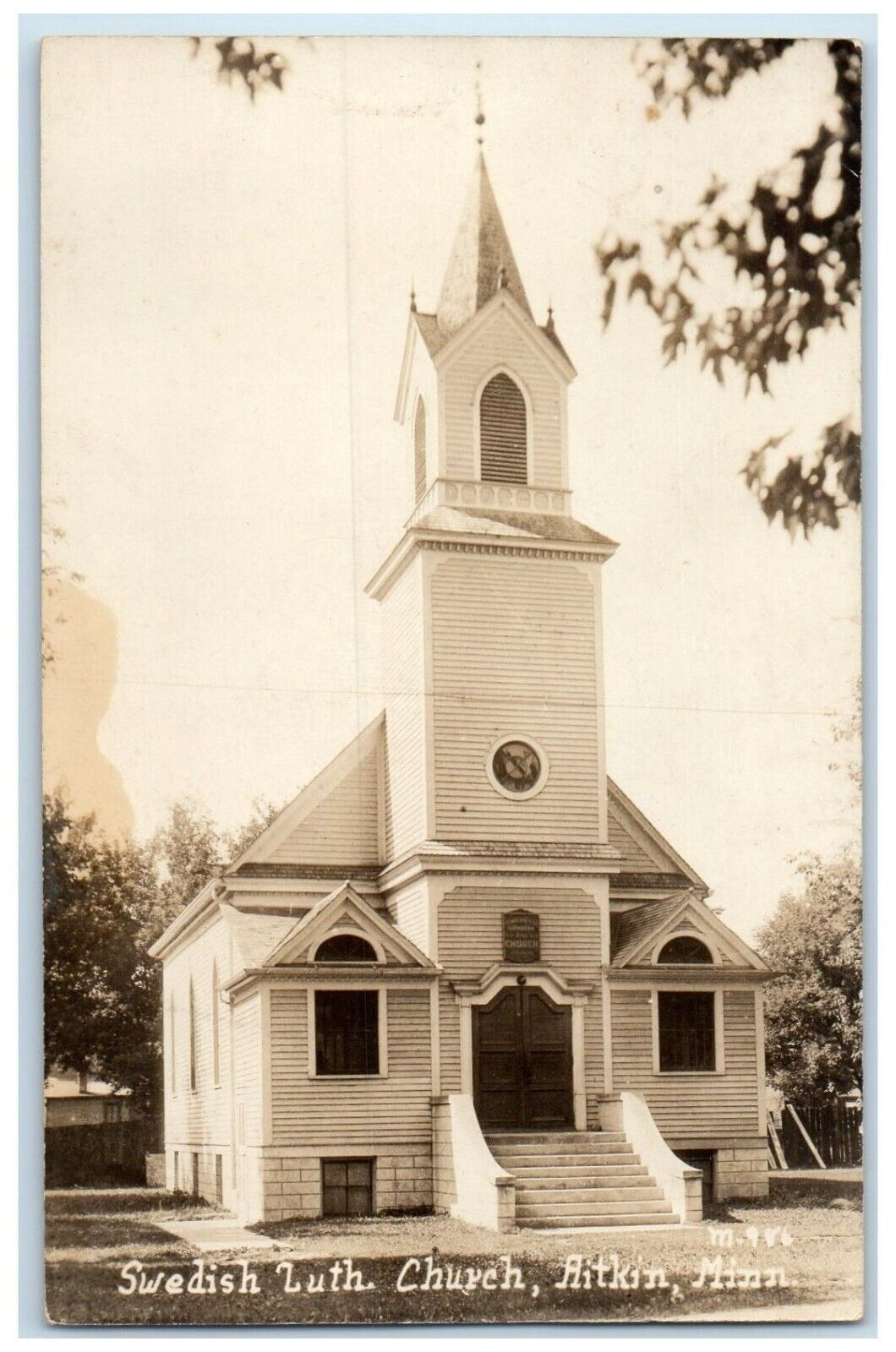 c1910's Swedish Luth Church Aitkin Minnesota MN RPPC Photo Antique Postcard