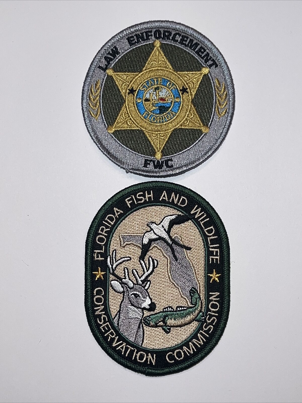 Florida FWC Fish & Wildlife Conservation Commission Police Patch Set DNR FL