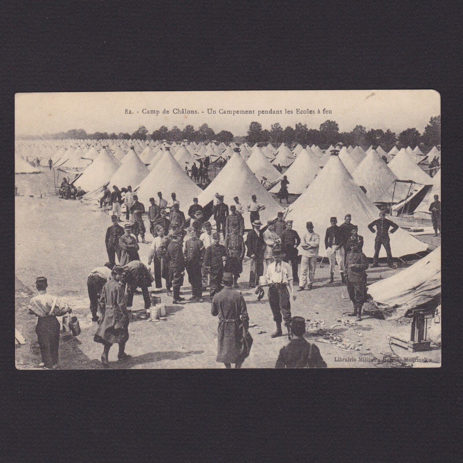 FRANCE, Postcard, WWI, Chalons camp, A camp for the fire schools, Used