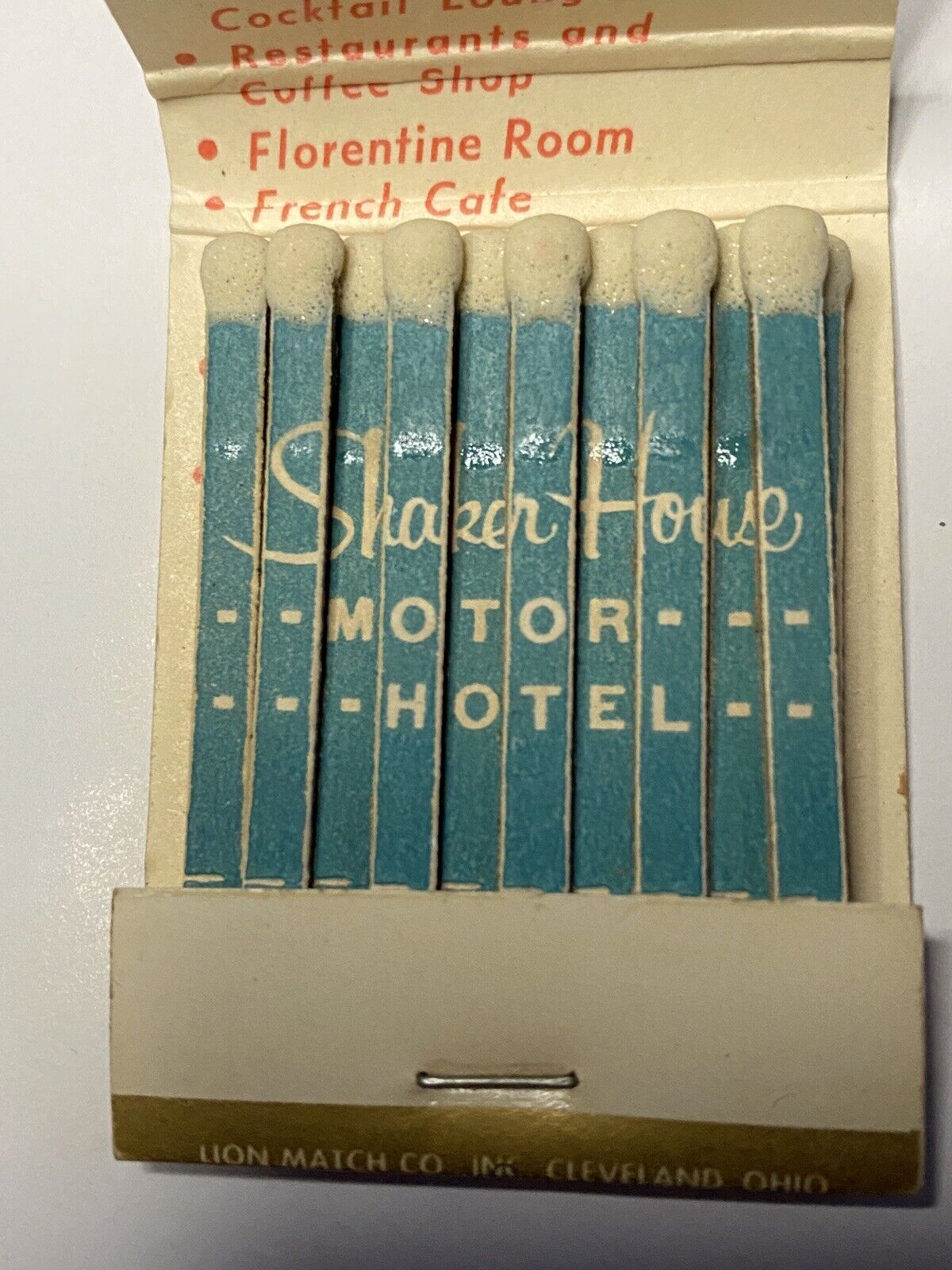 Vintage Feature Matchbook Shaker House Motel Hotel Port Hole Bar Cleveland OH