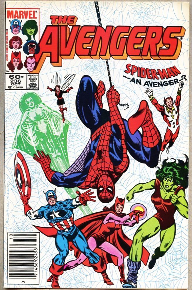 Avengers #236-1983 vf/nm 9.0 Spider-Man joins the Avengers Al Milgrom