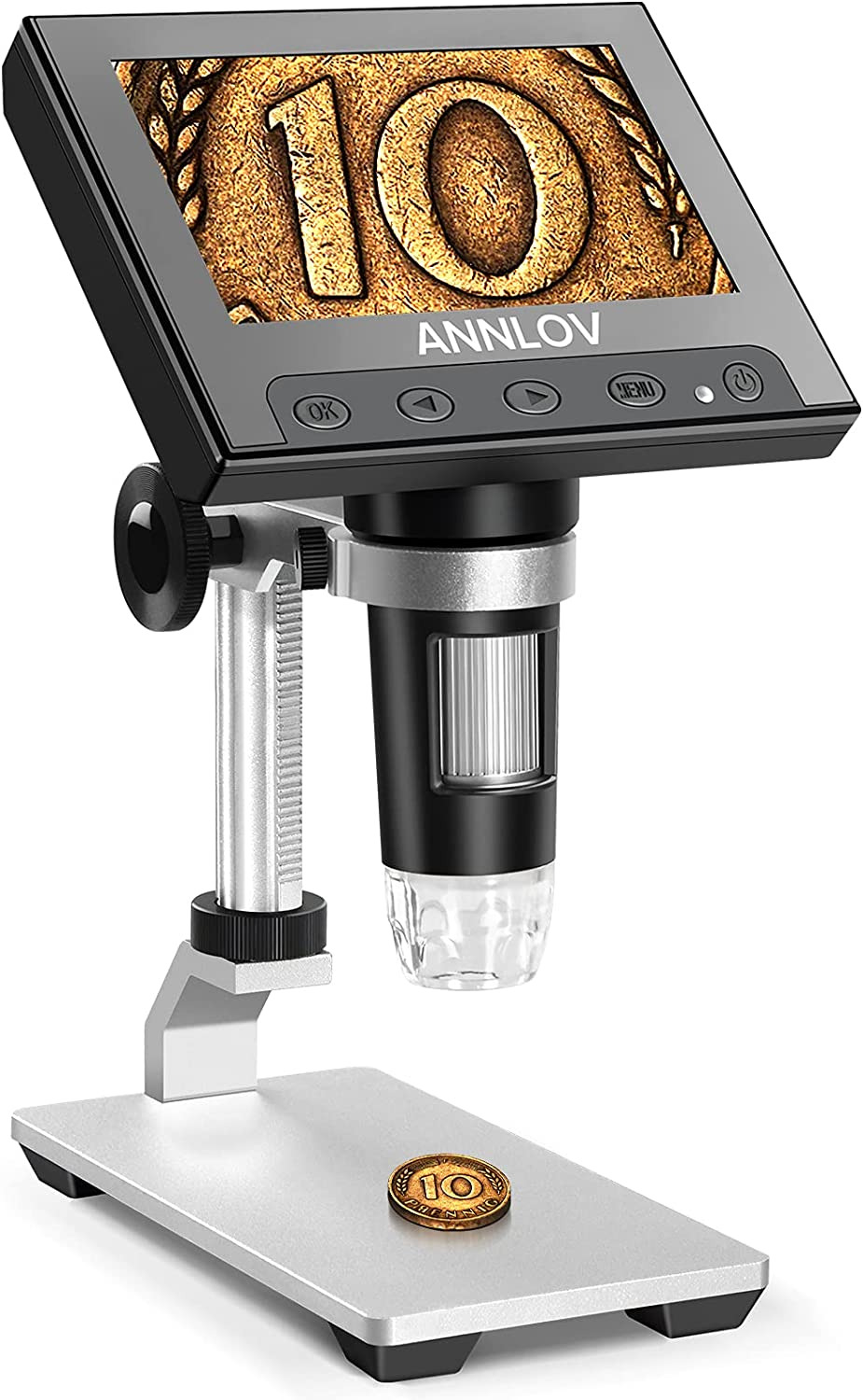 LCD Digital Microscope, 4.3 inch Handheld USB Microscope 50X-1000X Magnification