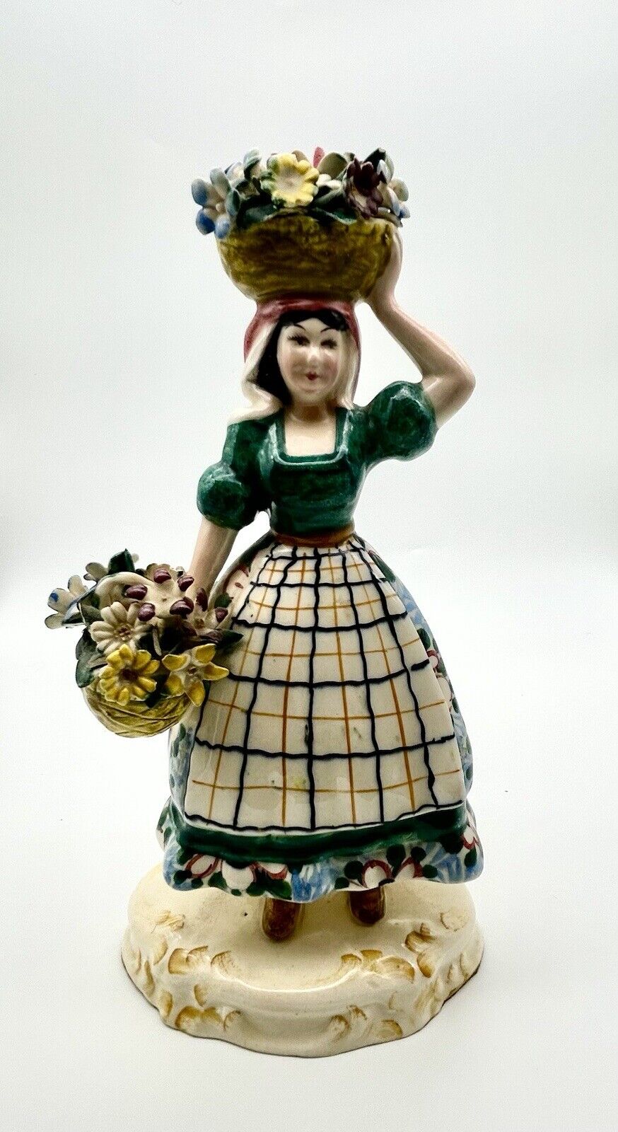 Vintage Hand Painted Magyer Flower Girl Circa 1950s