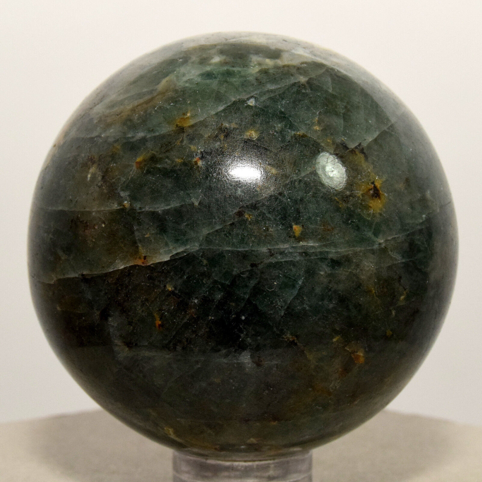 48mm Green DIOPSIDE Sphere Polished Natural Gemstone Crystal Mineral Ball RUSSIA