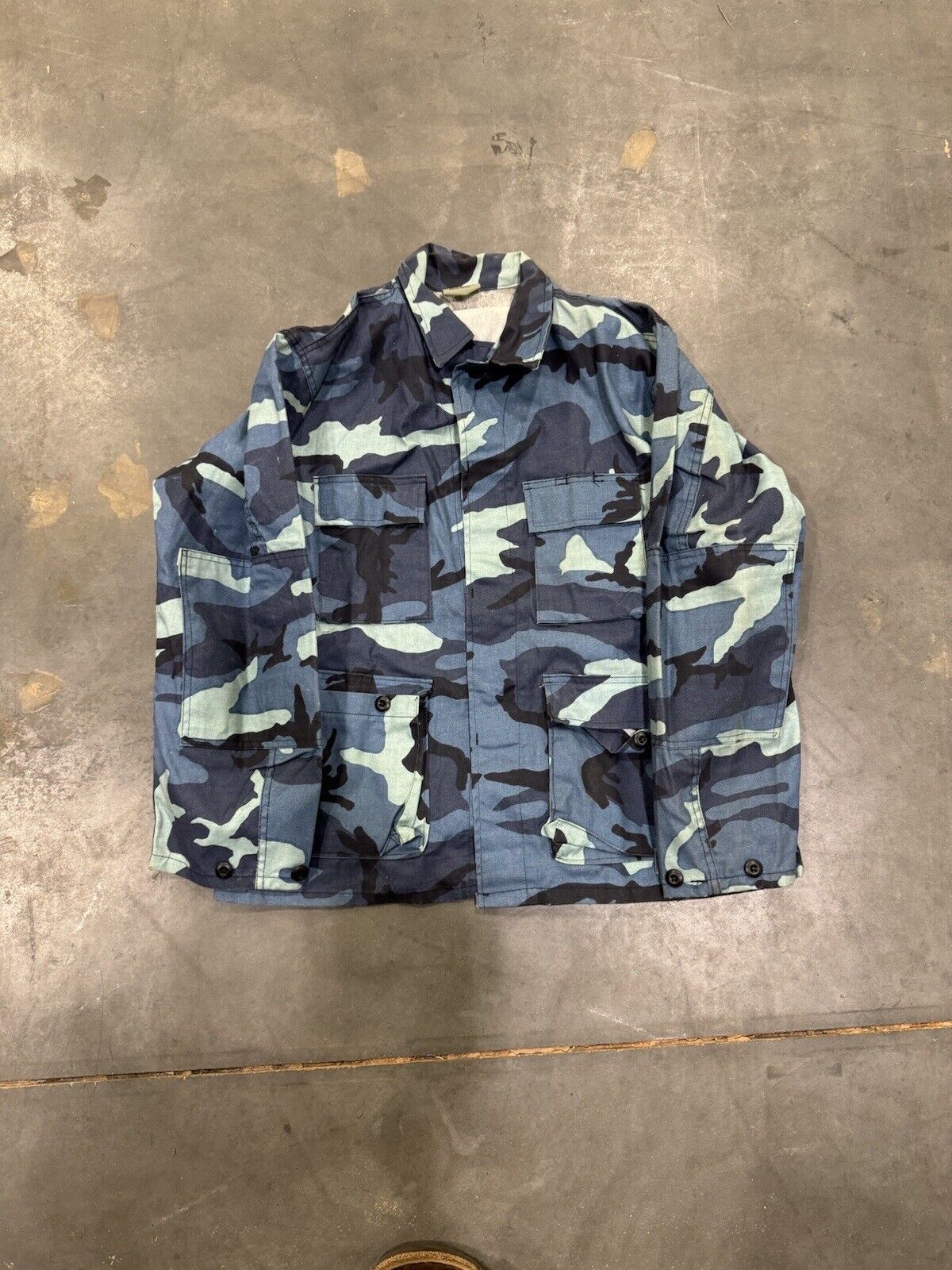 Rothco Ultra Force BDU Military Camo Blue Jacket Adult Medium Regular RARE