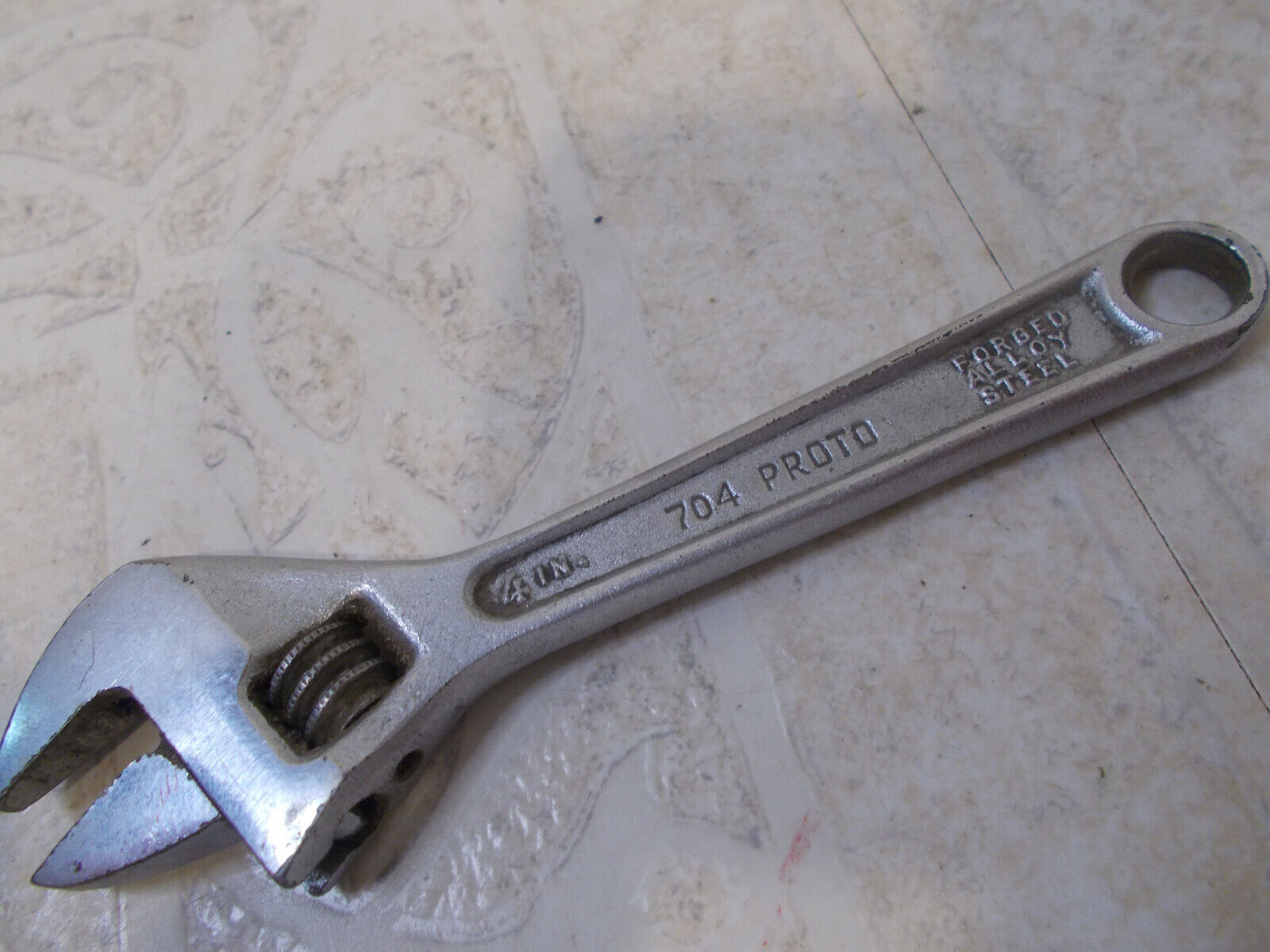 Vintage 4” Proto Adjustable Wrench 704  USA  (B-1)