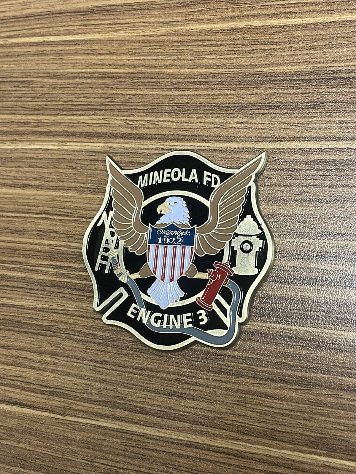 Mineola Fire Challenge Coin Collectible Rare Engine Co. 3 Limited Edition