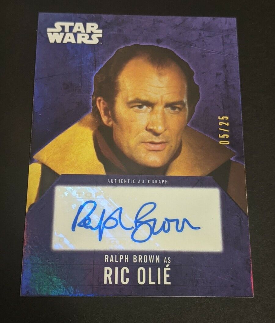 2016 Star Wars Evolution autograph card Ralph Brown purple #d out of /25