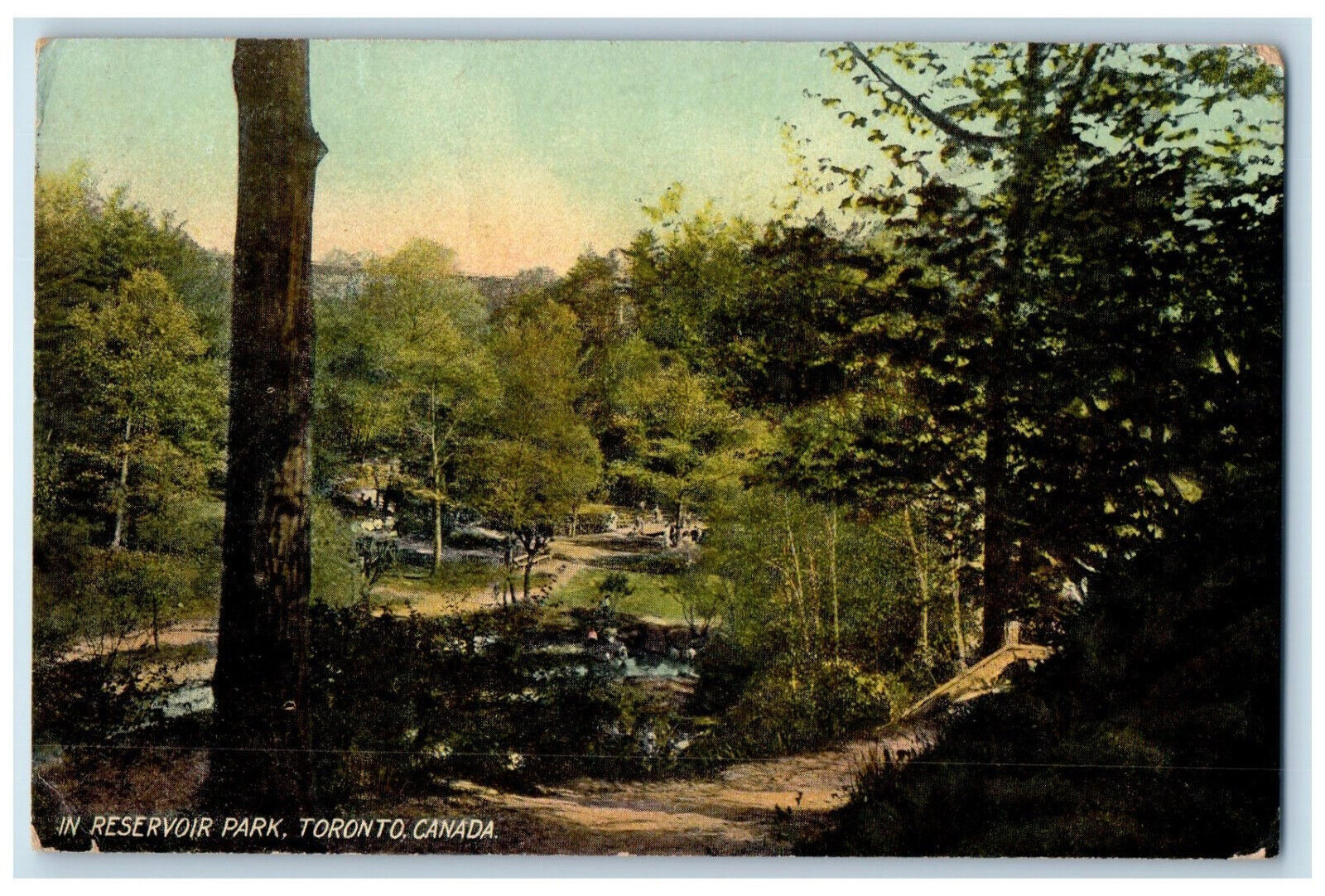 1909 In Reservoir Park Toronto Ontario Canada Antique Posted Postcard