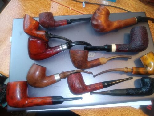 A Set Of 11 Vintage Tobacco Pipes An Eleven Pipe Lot All Marked With Maker