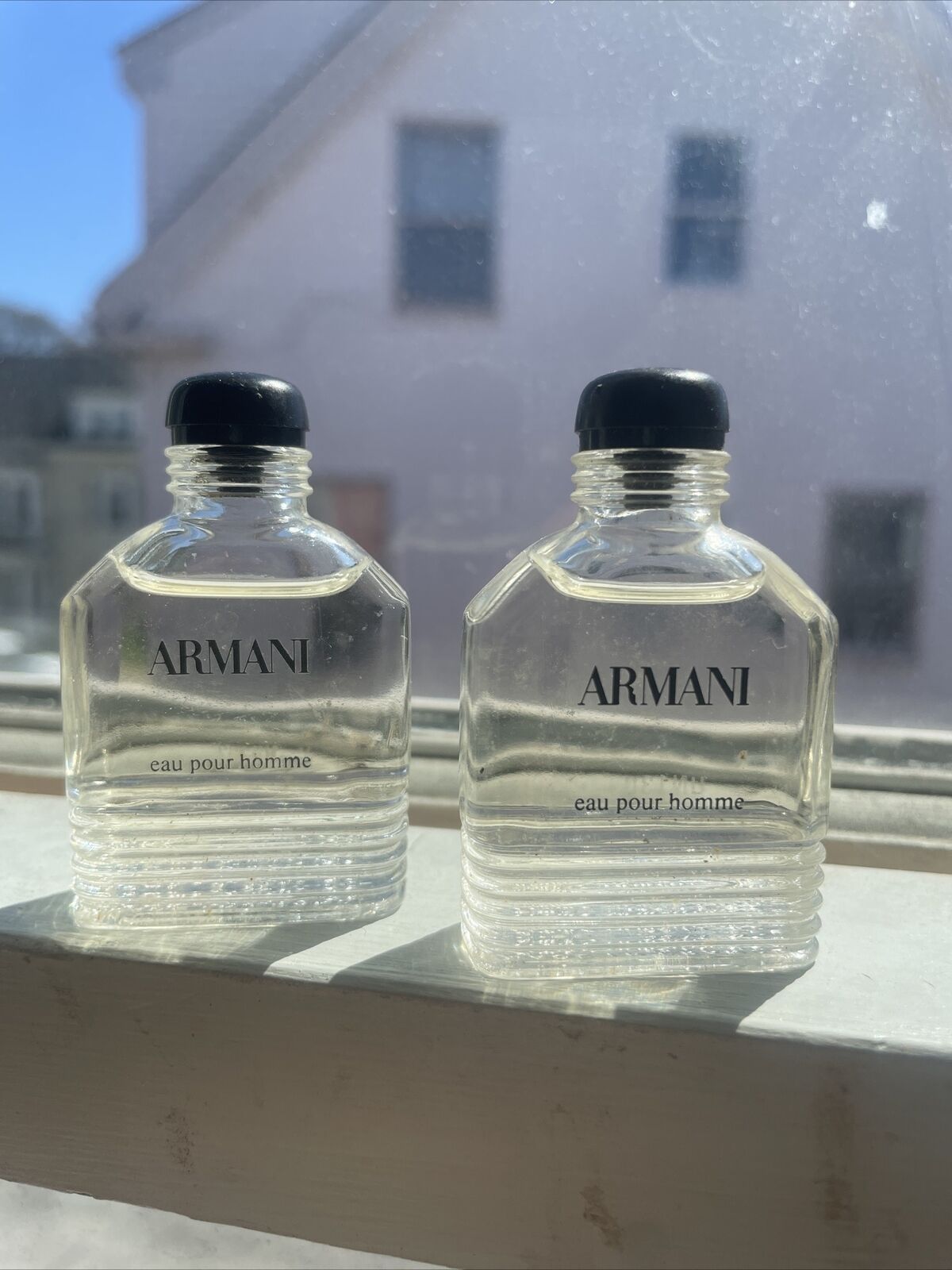 Vintage ARMANI Eau Pour Homme Cologne Miniature MEN\'S ITALY Set Of 2 10ml Bottle