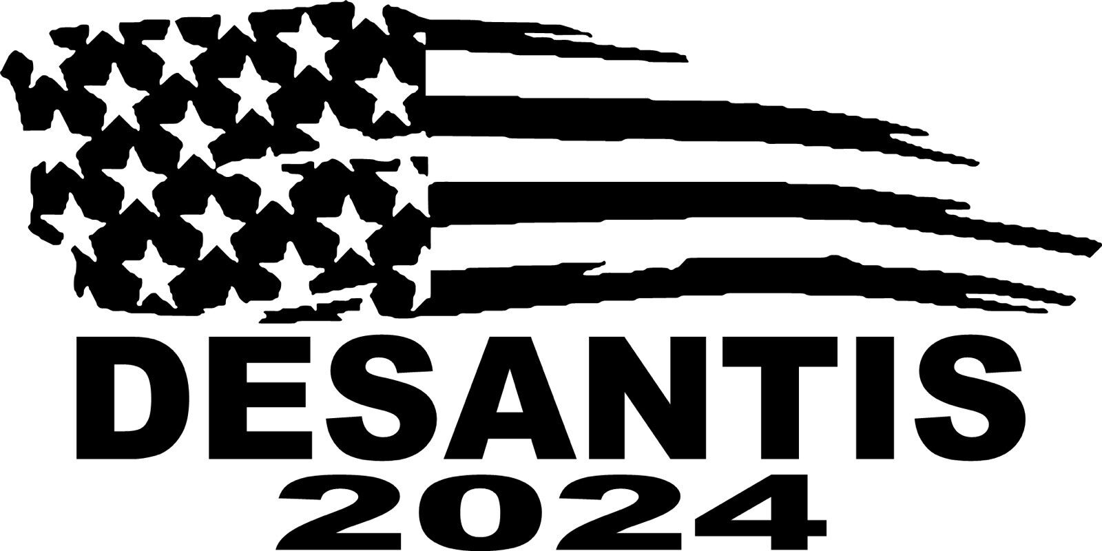 Black President Ron Desantis  Flag 2024 Vinyl Decal Sticker Car Truck USA Maga