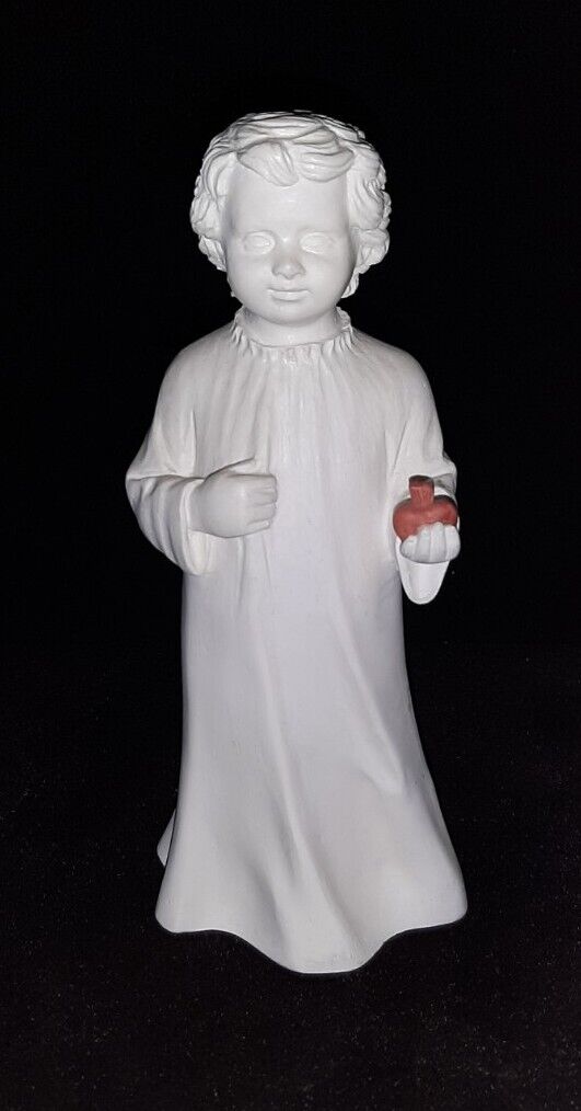 El Divino Nino Divine Infant Child Jesus Statue White Mother Angelica Heart 