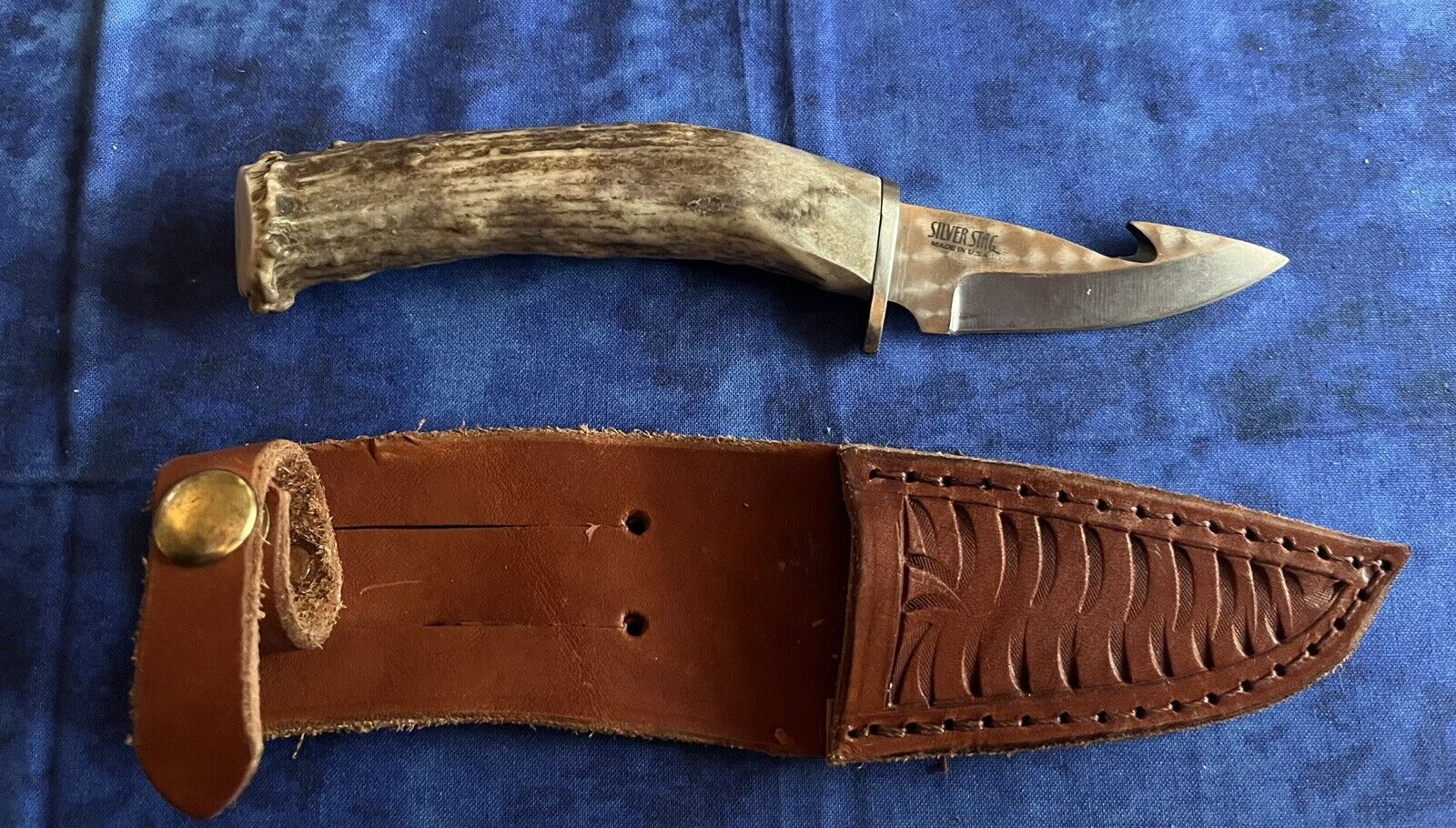 Silver Stag Gut Hook Knife 