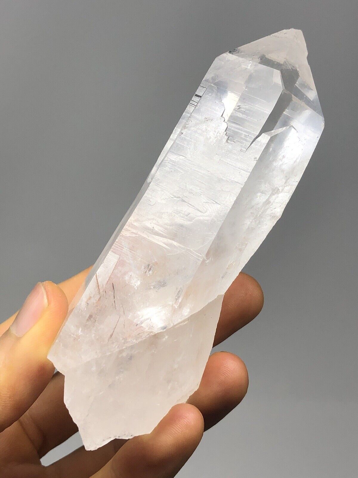 Quartz \'\' Lemurian \'\' Natural Laser Wand Crystal 6.9oz Wow Reiki Clear N48
