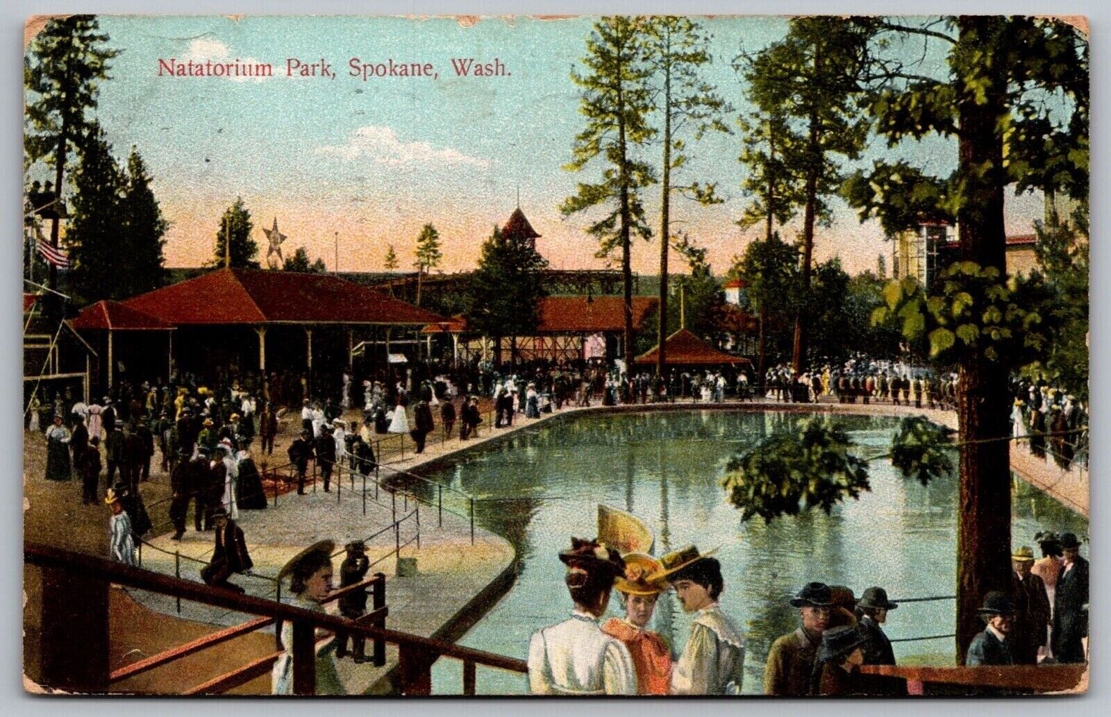 Natatorium Park Spokane Washington Wa Postcard
