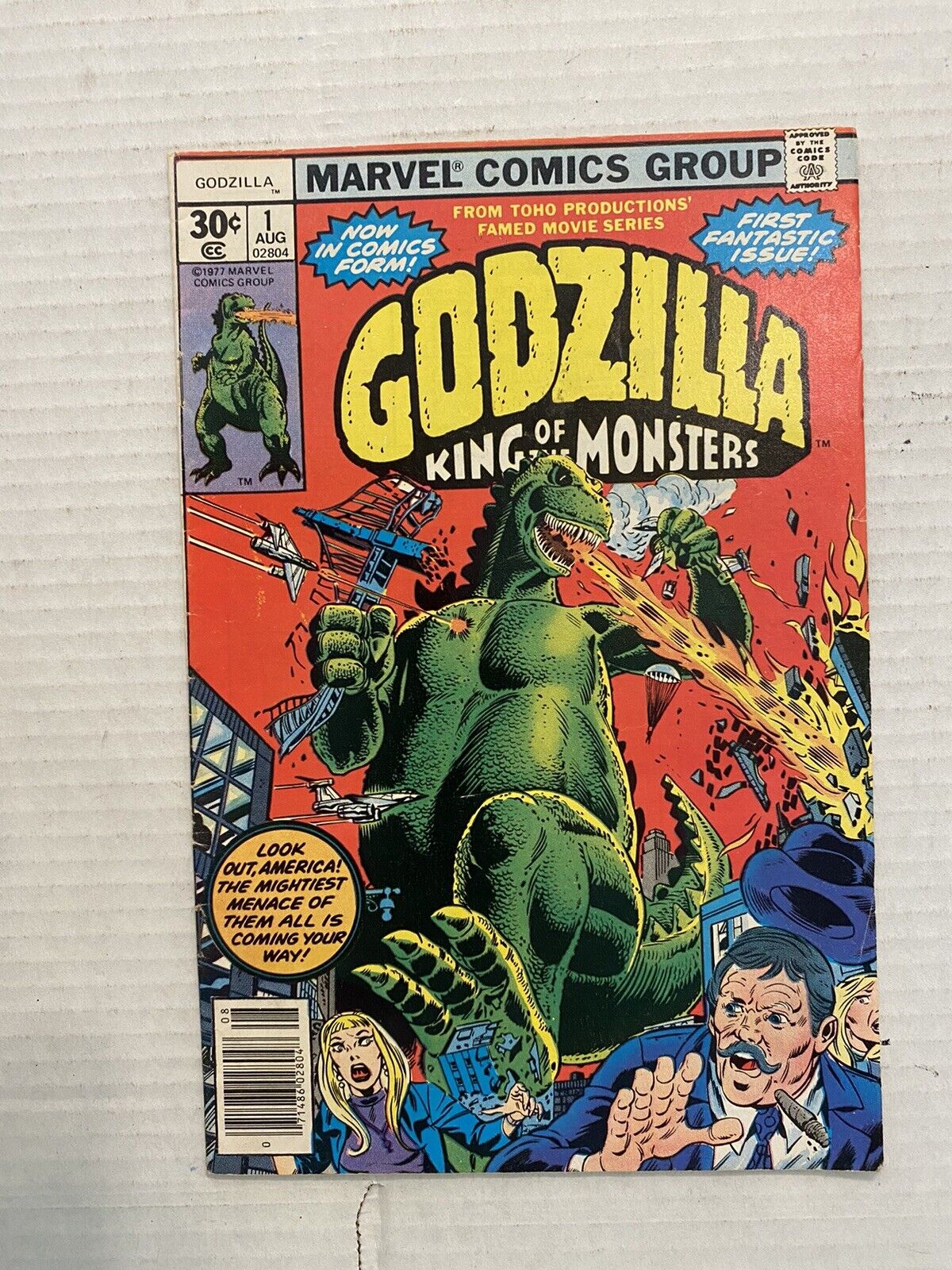 GODZILLA #1 1ST ISSUE KING OF THE MONSTERS MARVEL  1977