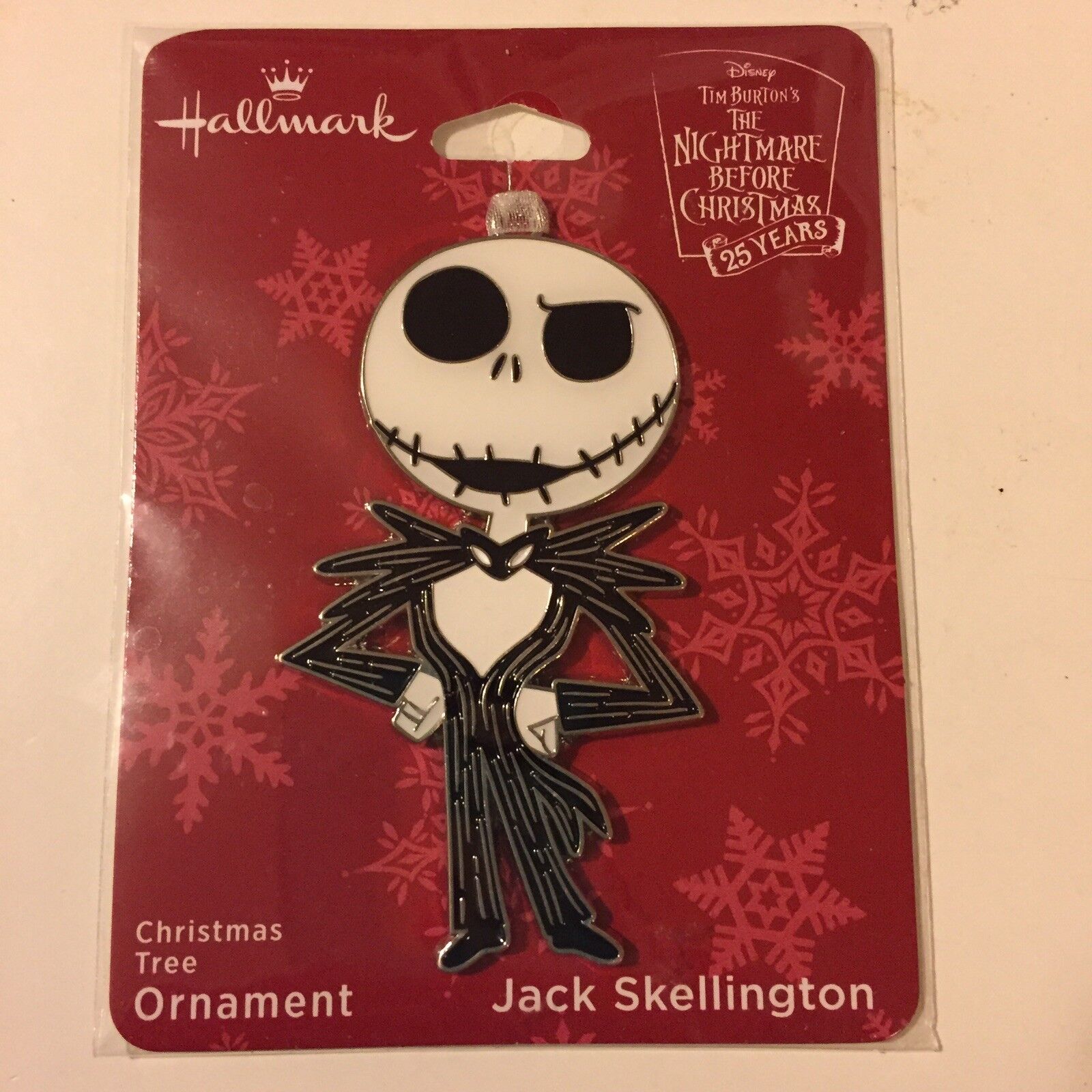 Hallmark Jack Skellington Flat Metal Christmas Ornament 2018 25th Anniversary