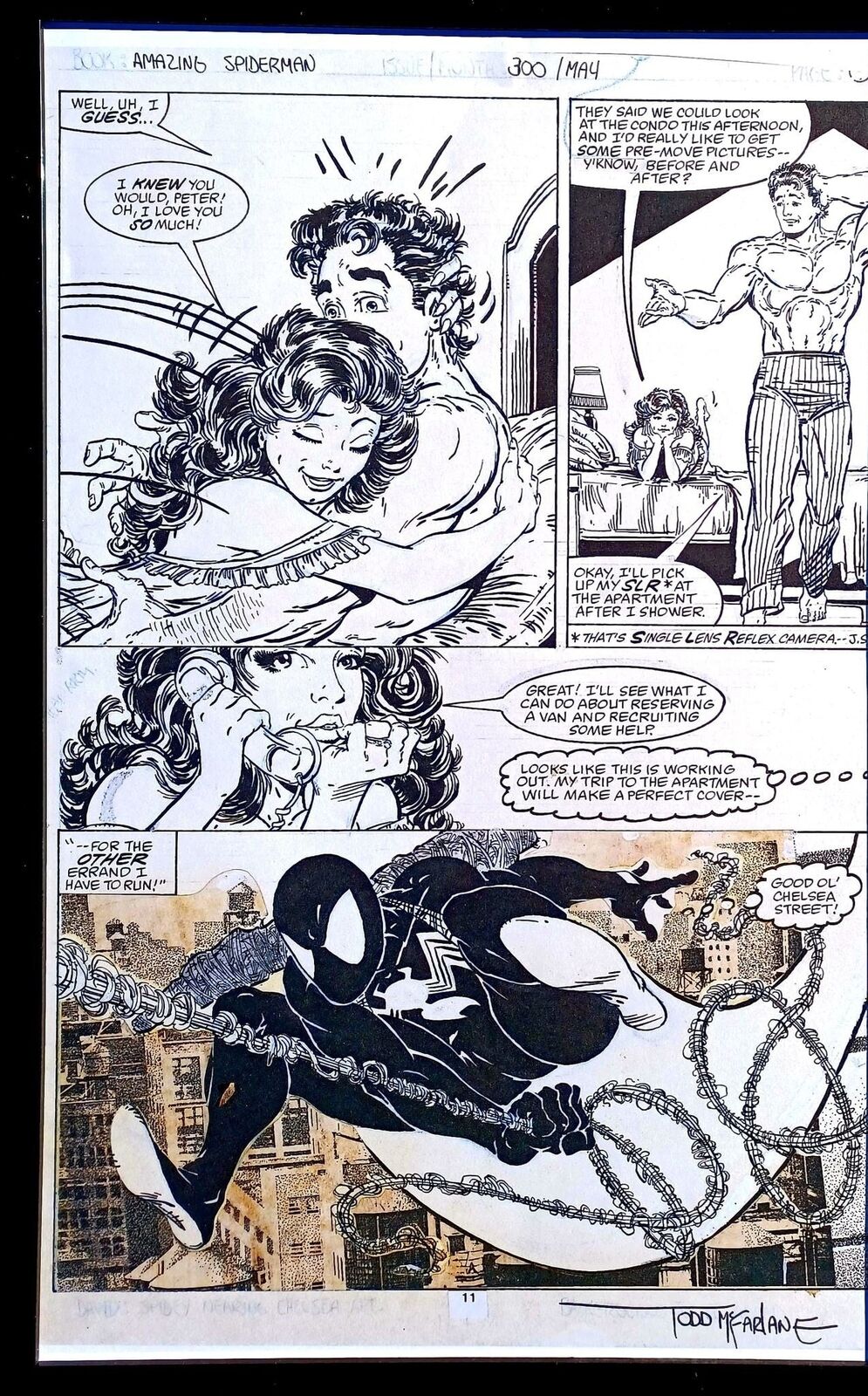 Amazing Spider-Man #300 pg. 8 by Todd McFarlane 11x17 FRAMED Original Art Print 