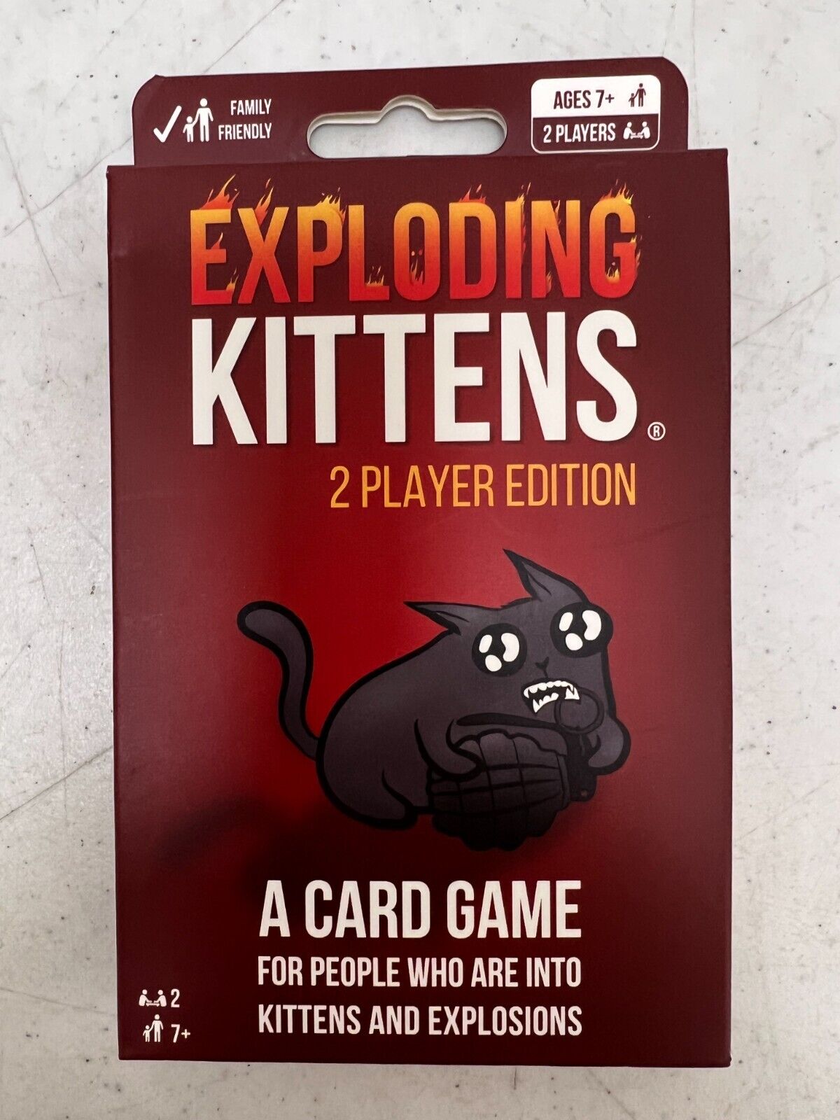 EXPLODING KITTENS 2 Player Edition Card Game People Into Kittens & Explosions 
